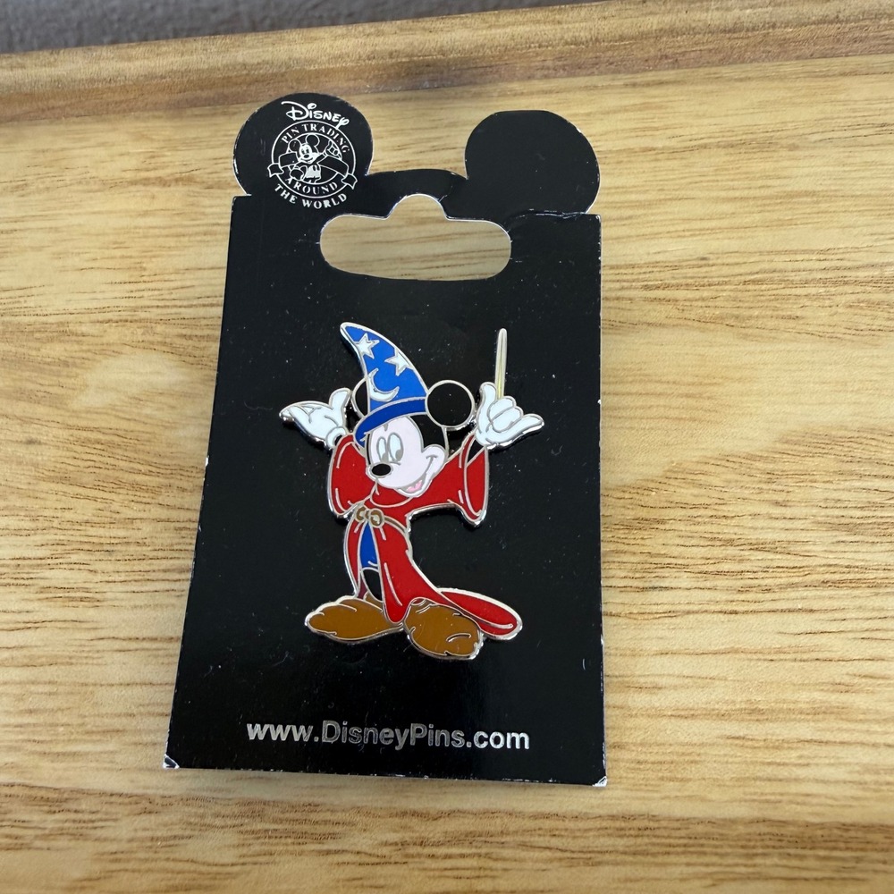 Disney Mickey Autograph Signature 2007 Pin OS Orange Enamel Character Logo New